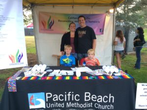 Pastor Bob and family in our 2015 Pride Booth